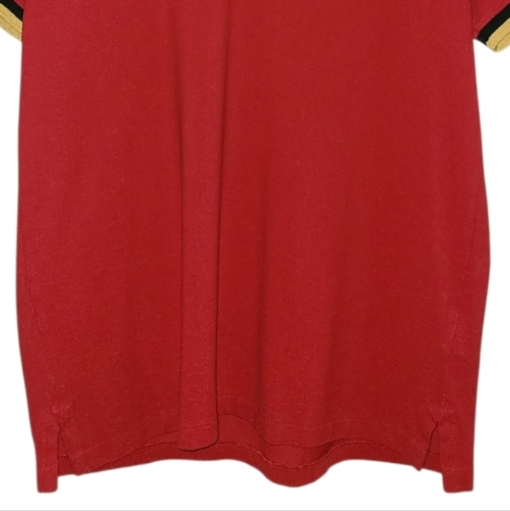Polo By Ralph Lauren Short Sleeve Polo Shirt Red Yellow Embroidered Sleeve Logo - Picture 8 of 17